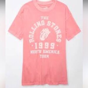 American Eagle Outfitters Pink Rolling Stones Tee